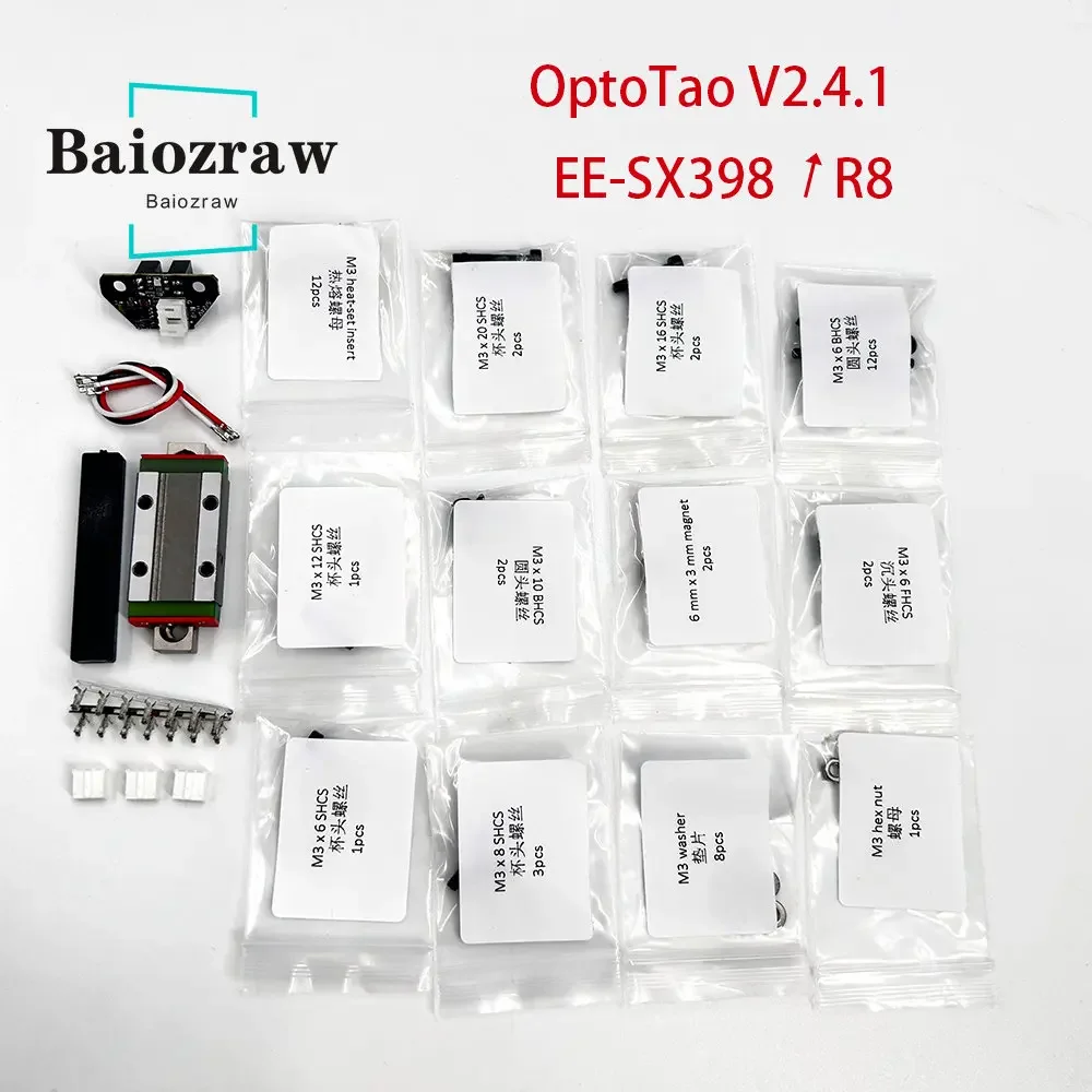 Baiozraw Voron Tap Kit 3D Printer Parts with OptTap V2.1 Pcb SX398 for Voron 2.4 V2.4 Trident Esun ABS+