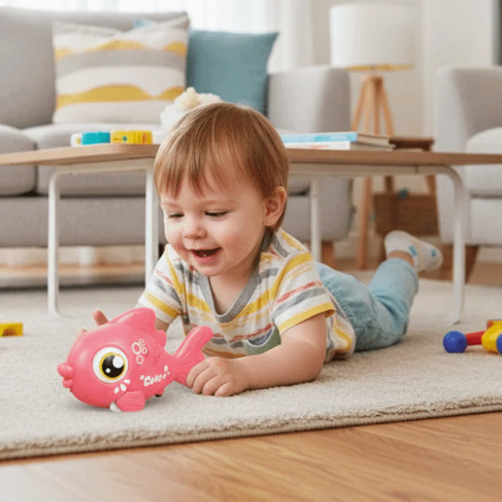 

Cartoon Design Electric Simulation Fish Electric Powered Swinging Action Electric Fish with Sound and Light