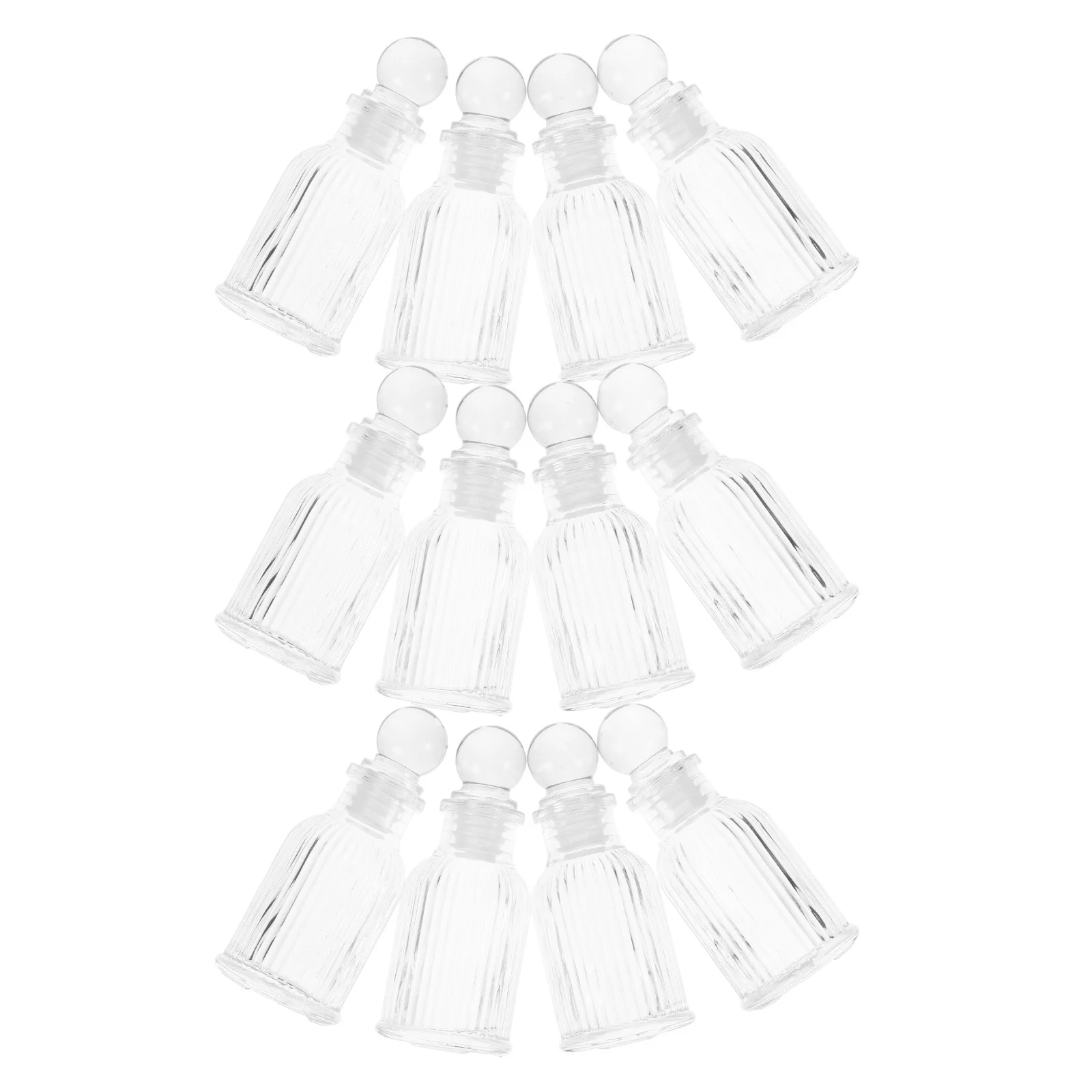 

12Pcs Glass Holy Water Bottles Transparent Cross Design Refillable Catholic Baptism Church Wedding Favor Religious Vessel