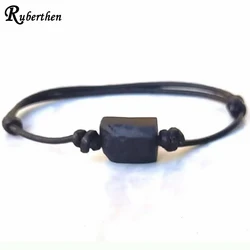 Ruberthen New Design Raw Black Tourmaline Bracelet or Anklet Adjustable Waterproof Minimalist EMF Protection Gift