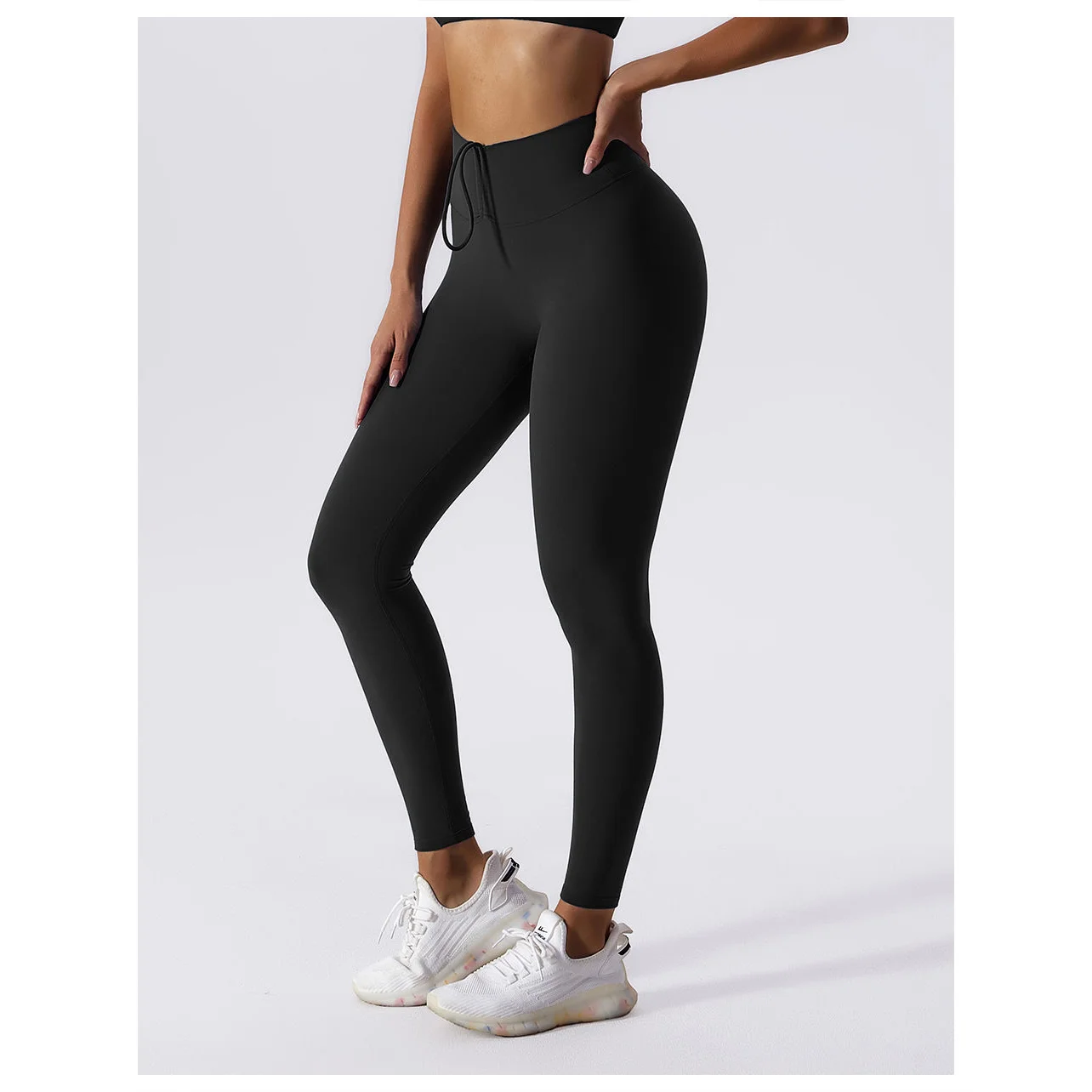 Solid Color Youth Vitality Summer Women High Waist Slim Elastic Force Lifting Buttocks Bodybuilding Motion All-match Trousers