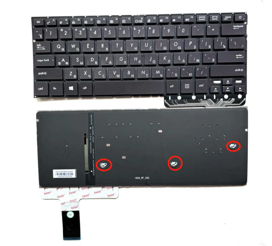 XIN-Russian-US Backlit Laptop Keyboard For Asus UX330 UX330U UX330C UX330CA UX330CAK UX330UA UX330UAK Three screw posts