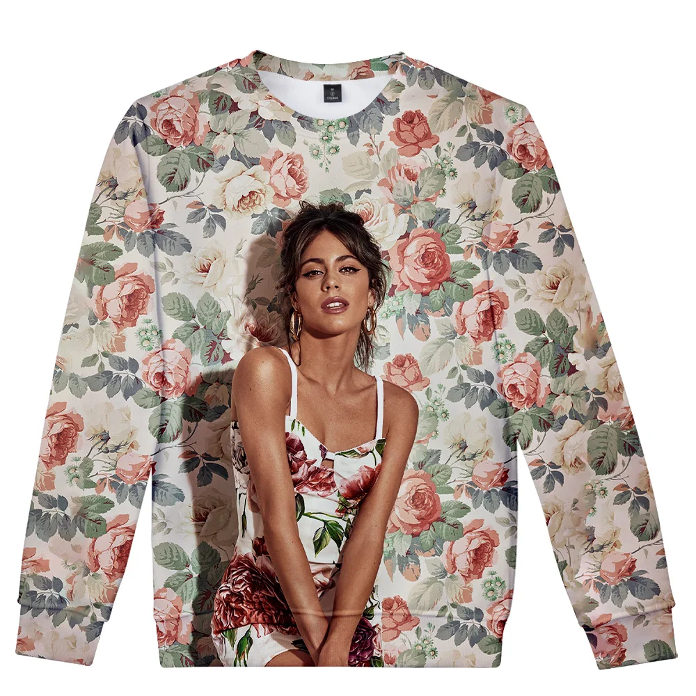 남녀공용 Tini Stoessel Merch 2023 Tini Tour 긴 소매 스트리트웨어, 캐주얼 스타일, 3D 의류 맨투맨