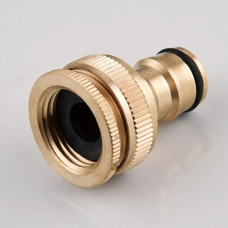 

1PCS 1/2 "3/4" 16MM Hose Pure Brass Faucets Standard Connector Washing Machine Gun Quick Connect Fitting Pipe Connections