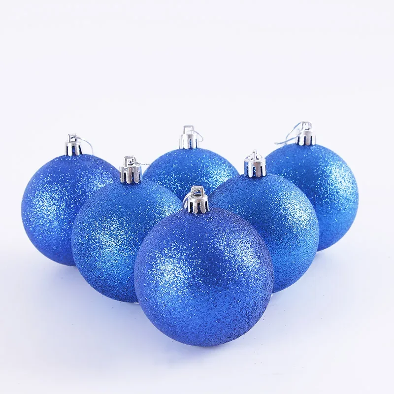 sticky powder ball decoration 6cm / 7cm / 8cm Christmas ball electroplating  decoration