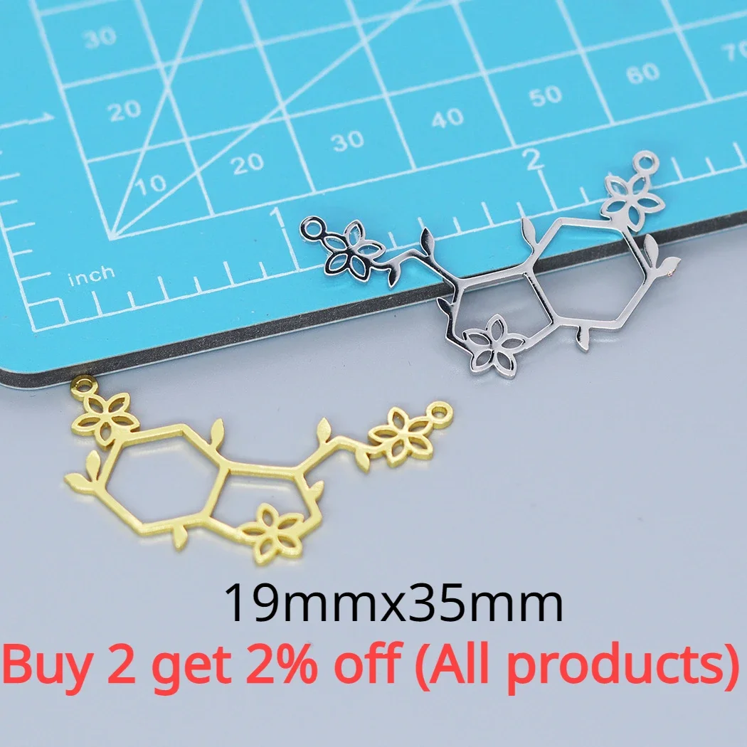 WZNB, 10 шт., геометрические шармы в виде молекулы, подвеска в виде цветка, соединитель для изготовления ювелирных изделий, браслетов, ожерелий ручной работы, аксессуары «сделай сам»