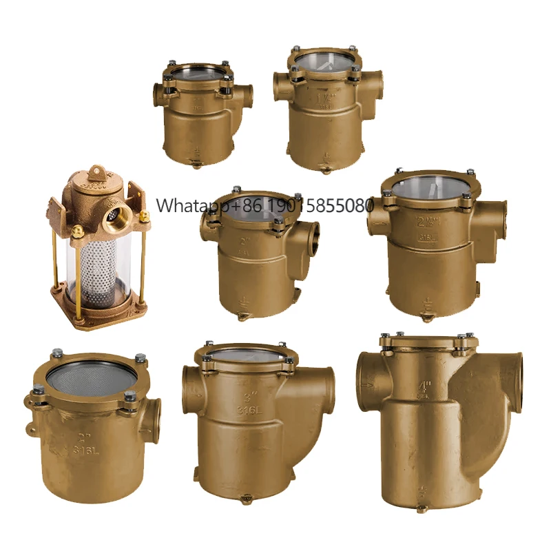

Customized Brass Seawater Strainer Marine Hardware Boat Accessories Marine Grade Sea Water Filter