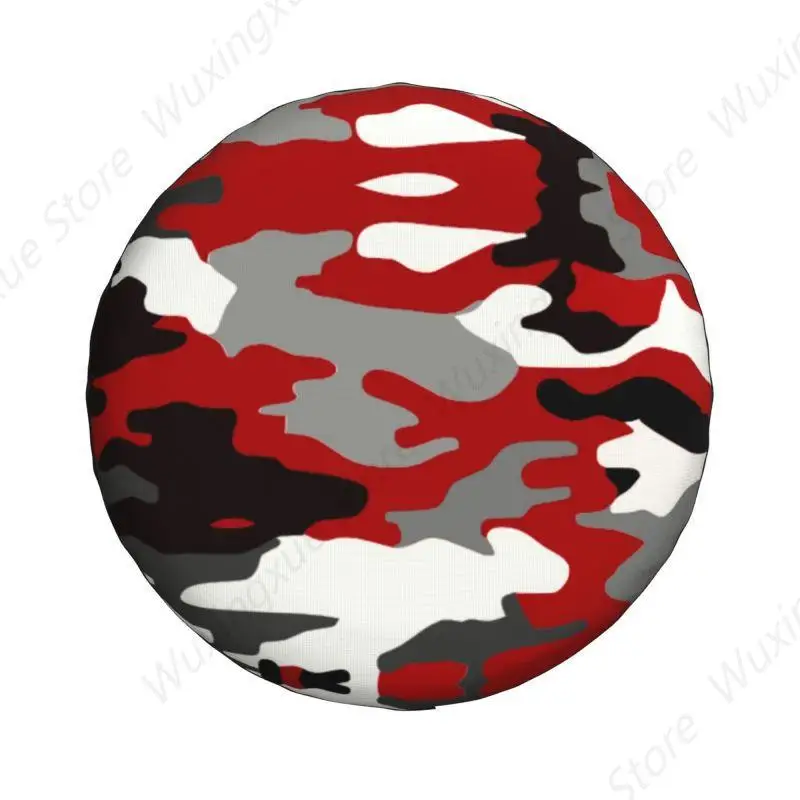 Red Camo Spare Wheel Tire Cover for Prado Pajero Wrangler Army Military Camouflage Jeep RV SUV Camper Vehicle Accessories