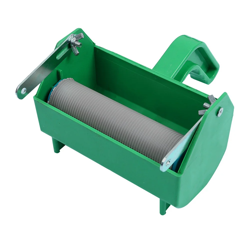 أسطوانة ورق جدران مطلية برأس بلاستيكي أخضر أداة طباعة الحبوب المطاطية للجدران والأثاث والستائر واللحاف