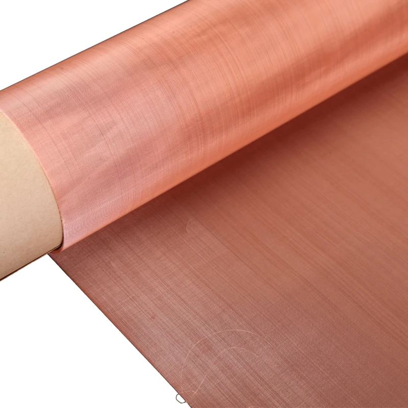 50x100cm Pure Copper Woven Wire 10-200 Mesh Shielding Fabric Metal Copper EMF Screen Anti Radiation Copper Net Filter Lab Dental