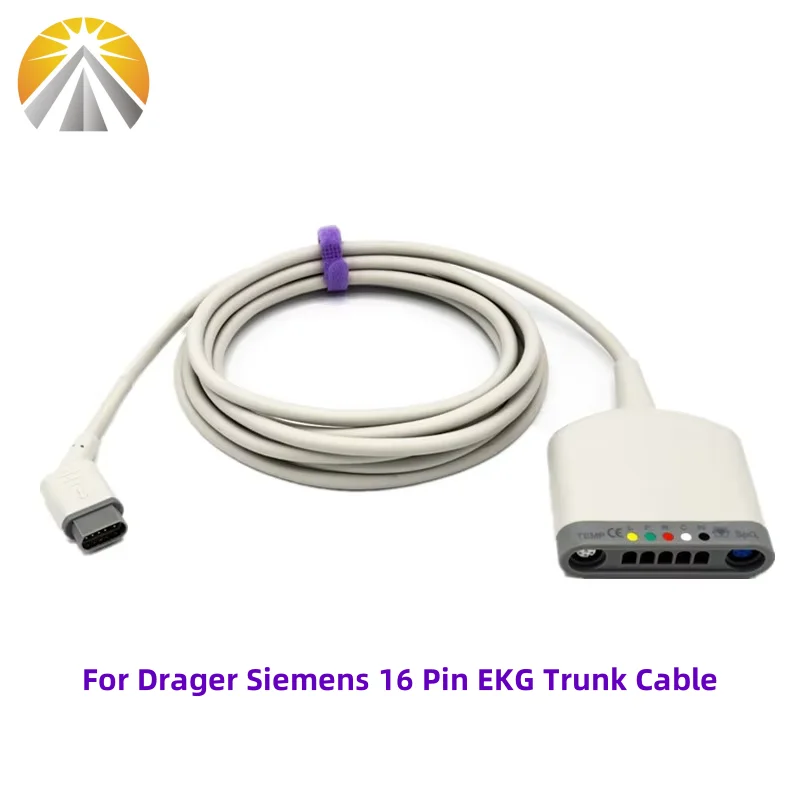 

16 Pin Multi Function ECG SpO2 Temperature Cable 3368391 for Drager Siemens SC6000 SC7000 SC9000XL Multimed Pot EKG Trunk Cable