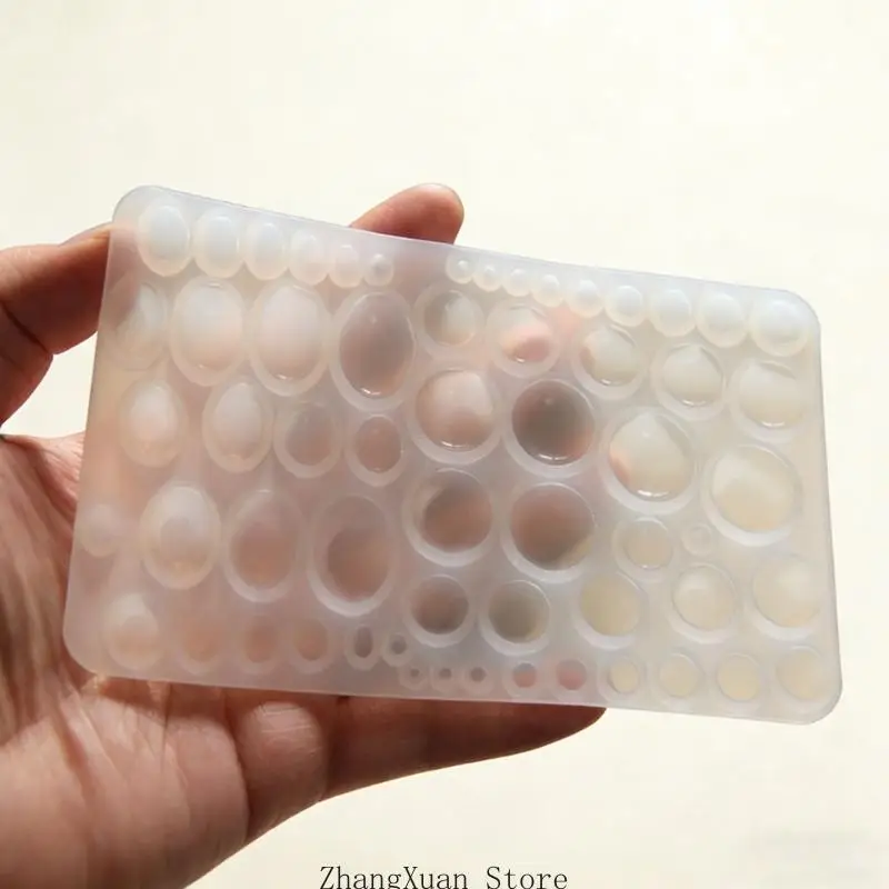 DIY Silikonform runde und ovale Form für Edelsteine ​​3XUF – Detail 10