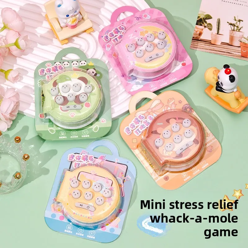 Creative Whack A Mole Handheld Game Notebook Office Desk Cute Keychain Student Birthday Gift for All Ages Universal Design