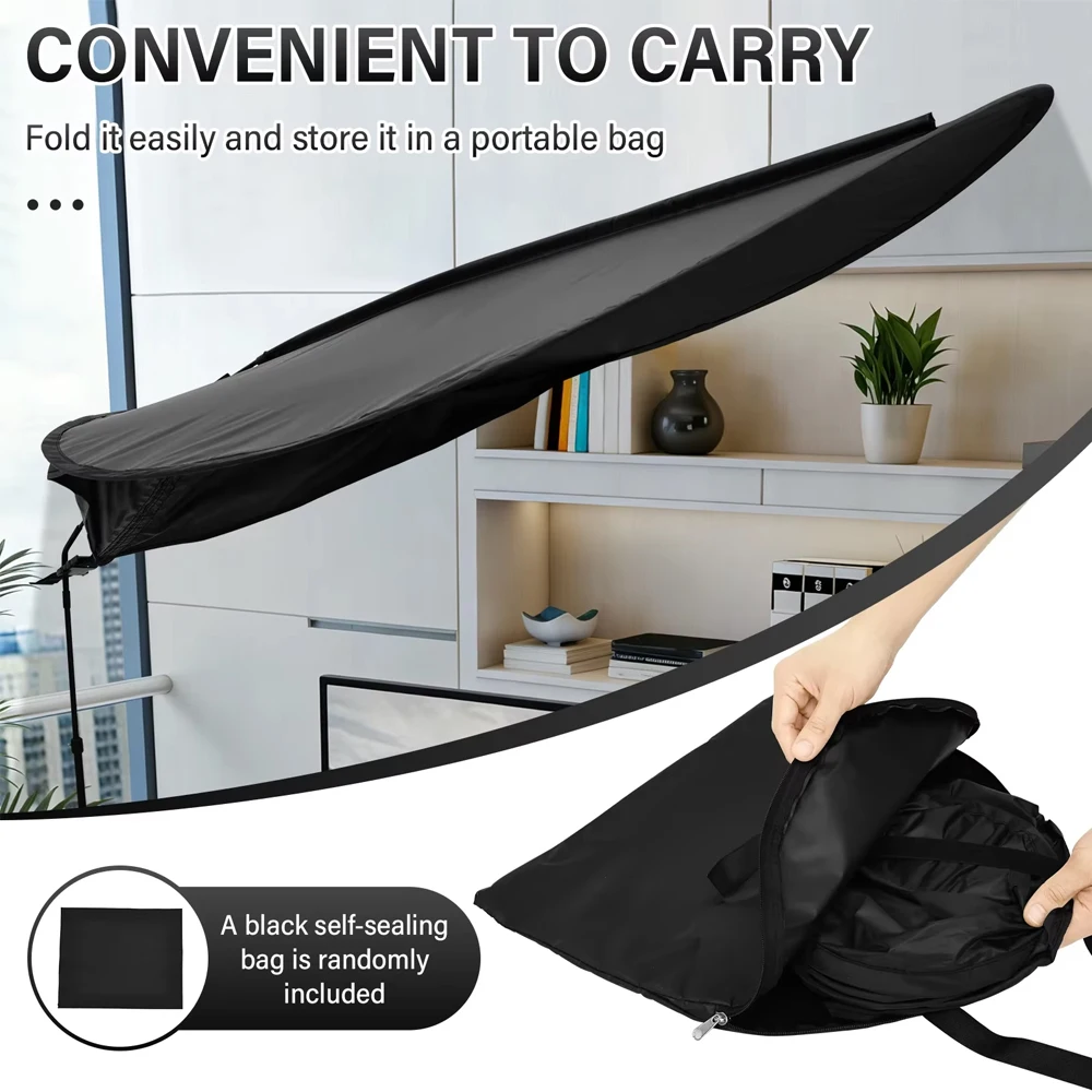 Laptop Sun Shade Adjustable Desk Canopy Essential Cubicle Light Blocker for Partitions to Block Overhead Light and Glare