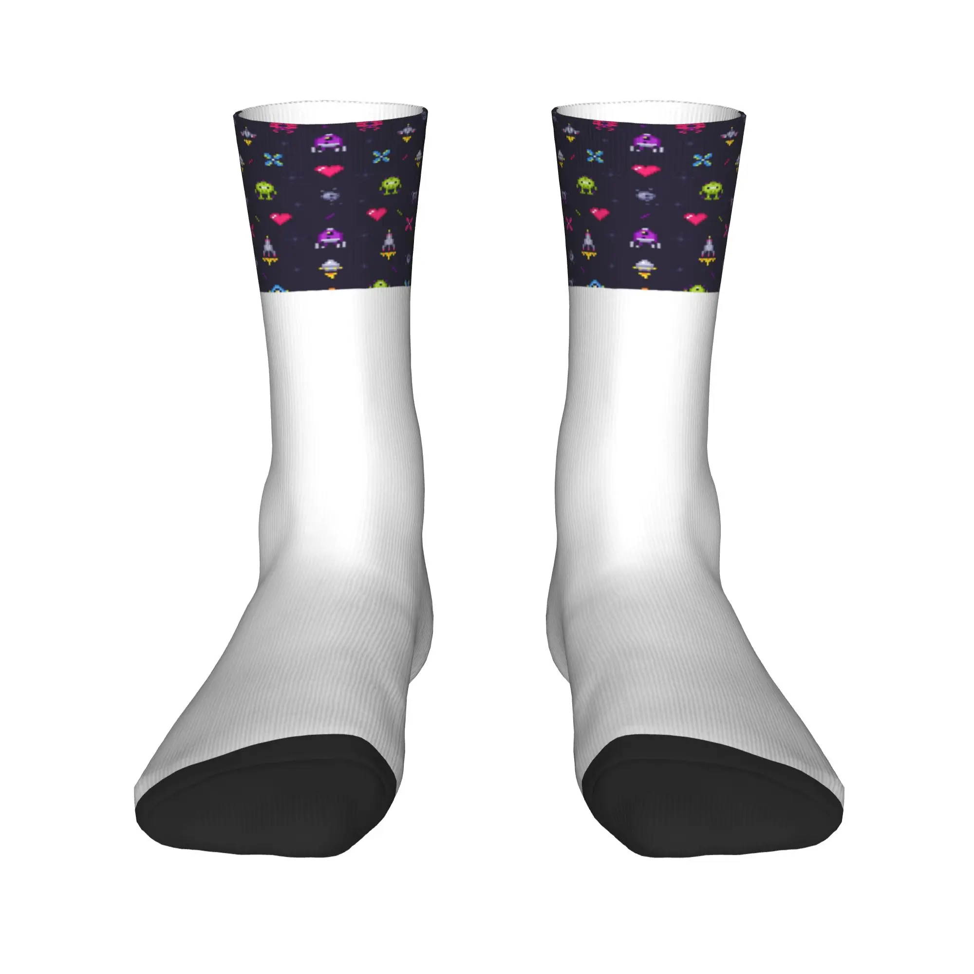 Space Invaders Socks  Printed Stockings Non Slip Adults Men Socks Breathable Winter Funny Cycling Socks