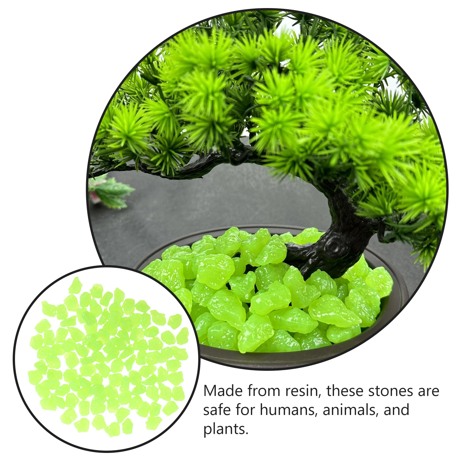 

1Pack Glow in The Dark Rocks Realistic Resin Stones for Yard Vases Fish Tanks Glowing Stone Glow in The Glowing Pebbles