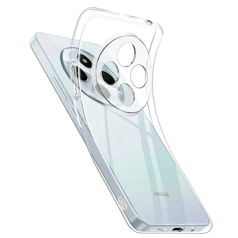 

Crystal Transparent Silicone Soft Case For Xiaomi Redmi 14C 13 13C 12 12C 4G 5G Ultra Thin Back Cover Clear Shockproof Shell