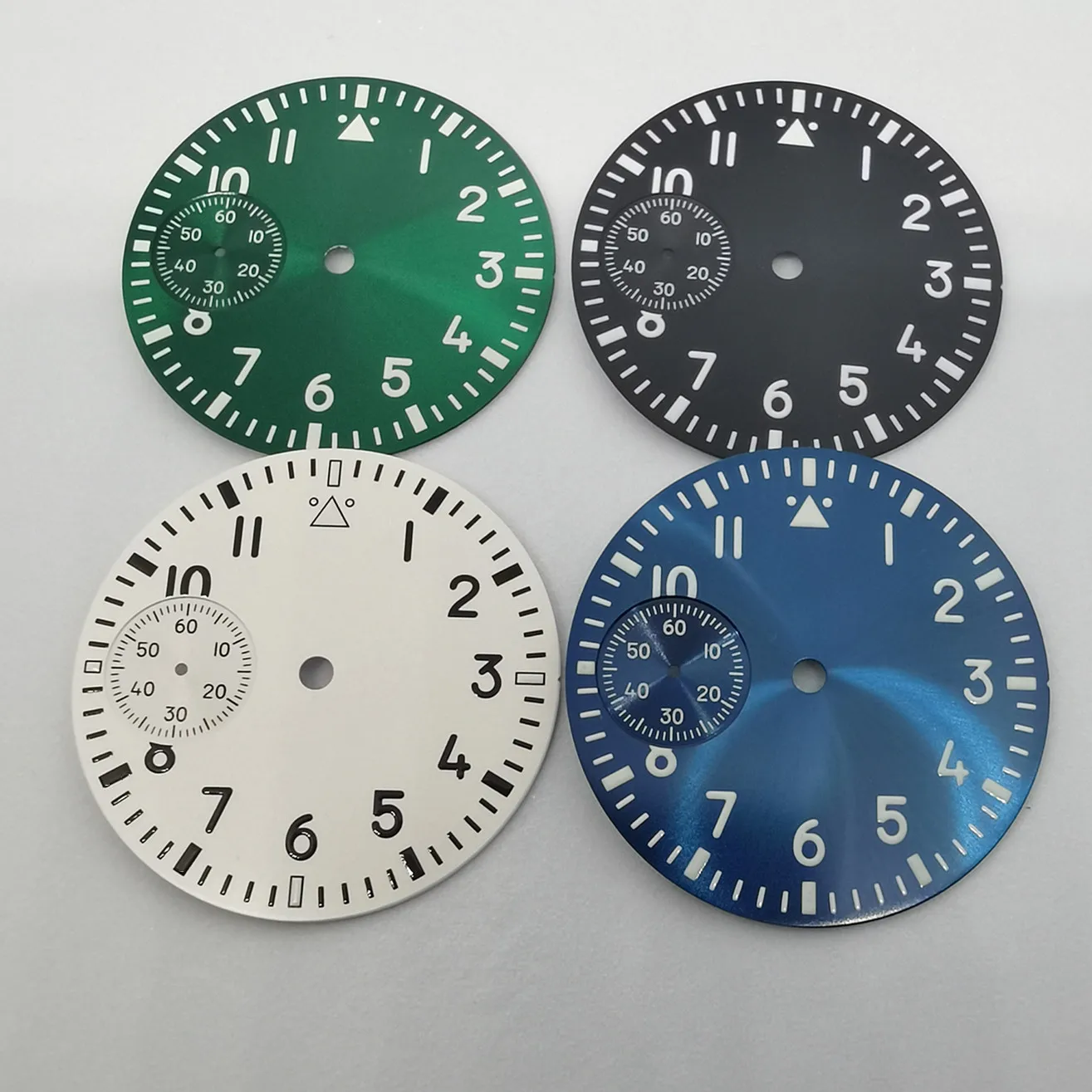 37mm Manual Winding Classic Style Luminous Dial Green Blue Black White Suitable For Eta6497 St3600 Manual Winding Movement