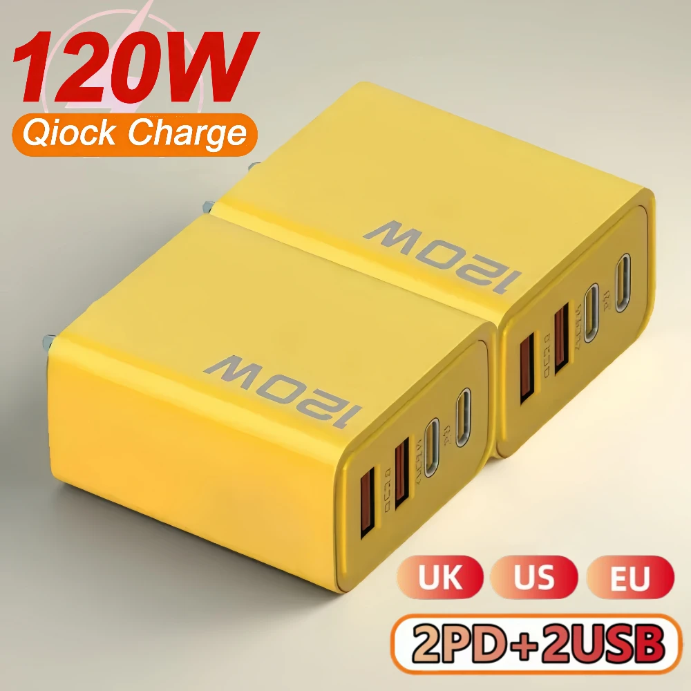 4 Ports USB Phone Charger Fast Charging Quick Charger PD USB