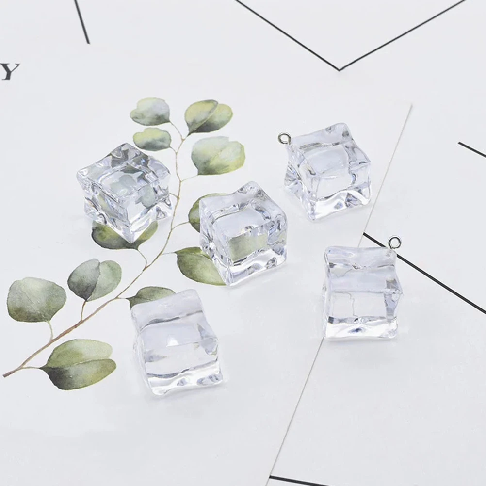 

40pcs Decorative Acrylic Cubes Realistic Fake Rocks For Centerpieces Craft Photography Clear Reusable Cube Display Vase Filler