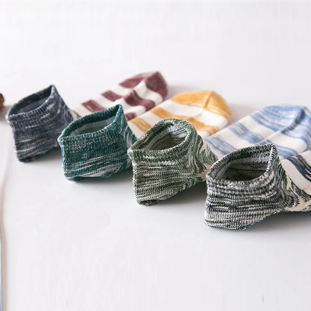 

6 пар хлопковых мужских носков до щиколотки, короткие носки, дышащие эластичные нескользящие низкие повседневные туфли, лето, весна-осень