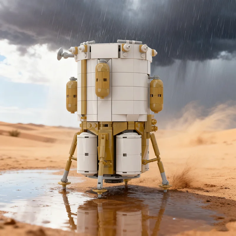 

653pcs MOC Mark 1 Blue Moon Pathfinder Lunar Lander Model Building Christmas gift blocks Assemble toys DIY creative idea Kids