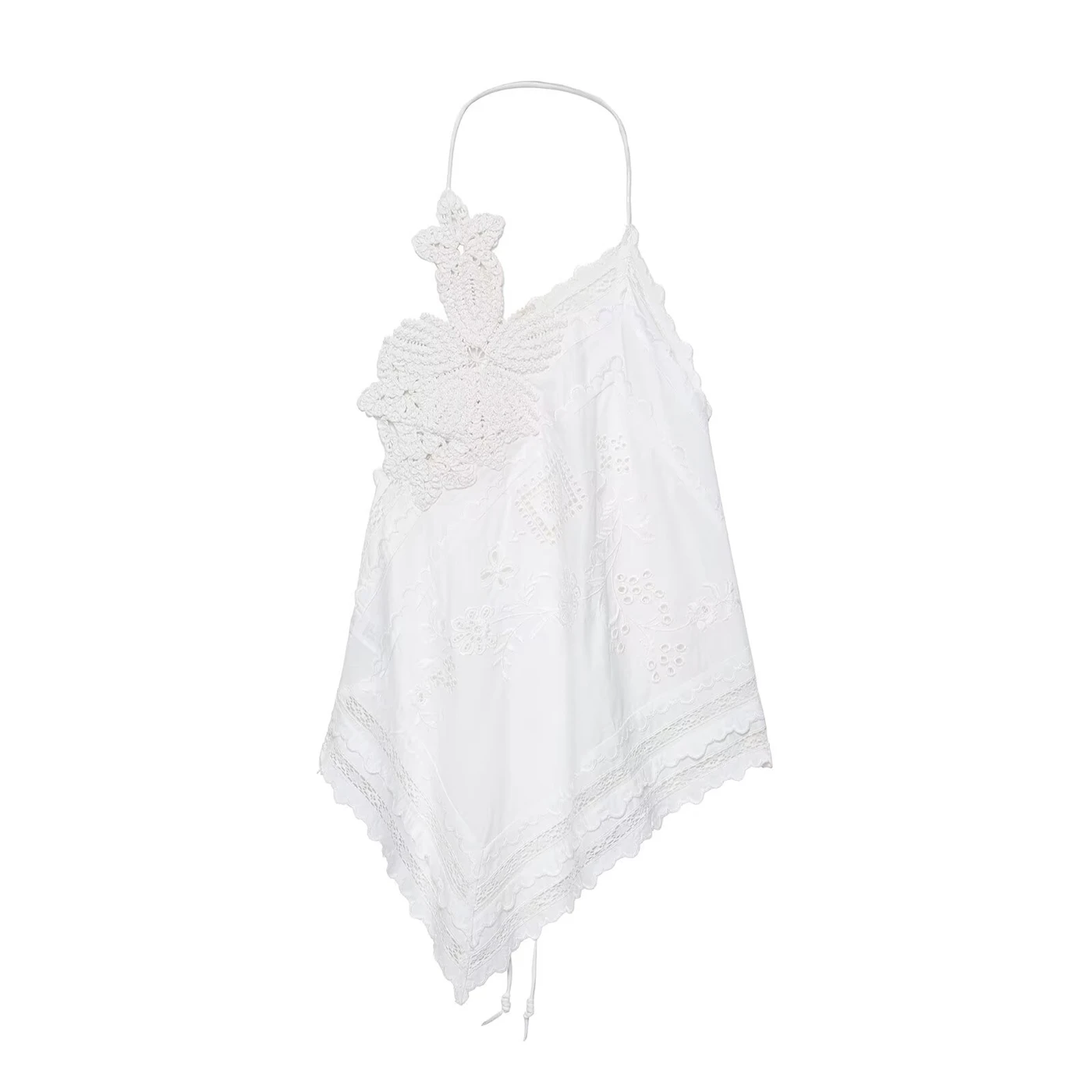 

Женская майка без бретелек, новый стиль 2025 года, женский модный тренд, асимметричный топ с цветочным принтом