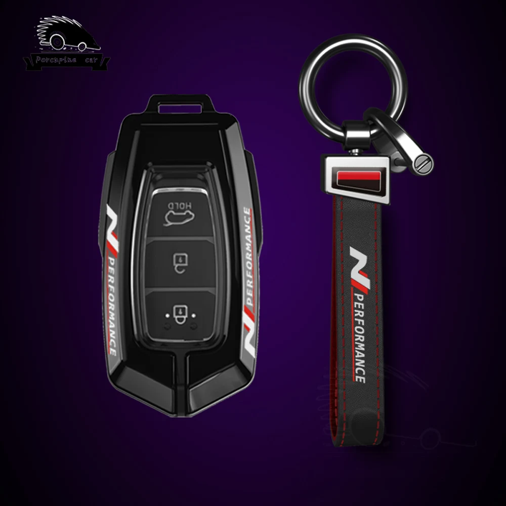 PC Car Key Case For Hyundai N Performance Palisade Grandeur Azera Elantra GT Kona Remote Fob Protector Cover Accessories