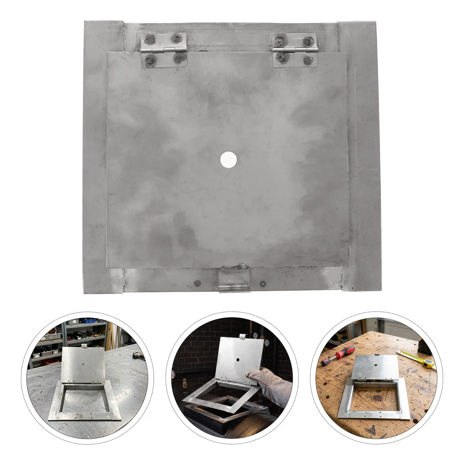 Stove Fire Door Hinged Replacement High Temperature Stainless Steel Furnace Access Door Wood Burning Coal Stove Boiler Repair