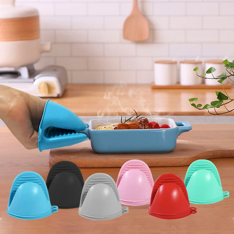 

2pcs Oven Mitts Silicone Heat Resistant Pinch Mitts Anti Scalding Non Slip Gloves Clips Pot Holder Cooking Baking Oven Mitts