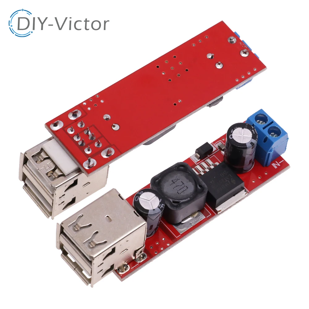 DC 6V-40V bis 5V 3a Doppel-USB-Aufladung DC-DC Abwärts wandler modul für Fahrzeug ladegerät lm2596 Dual-USB