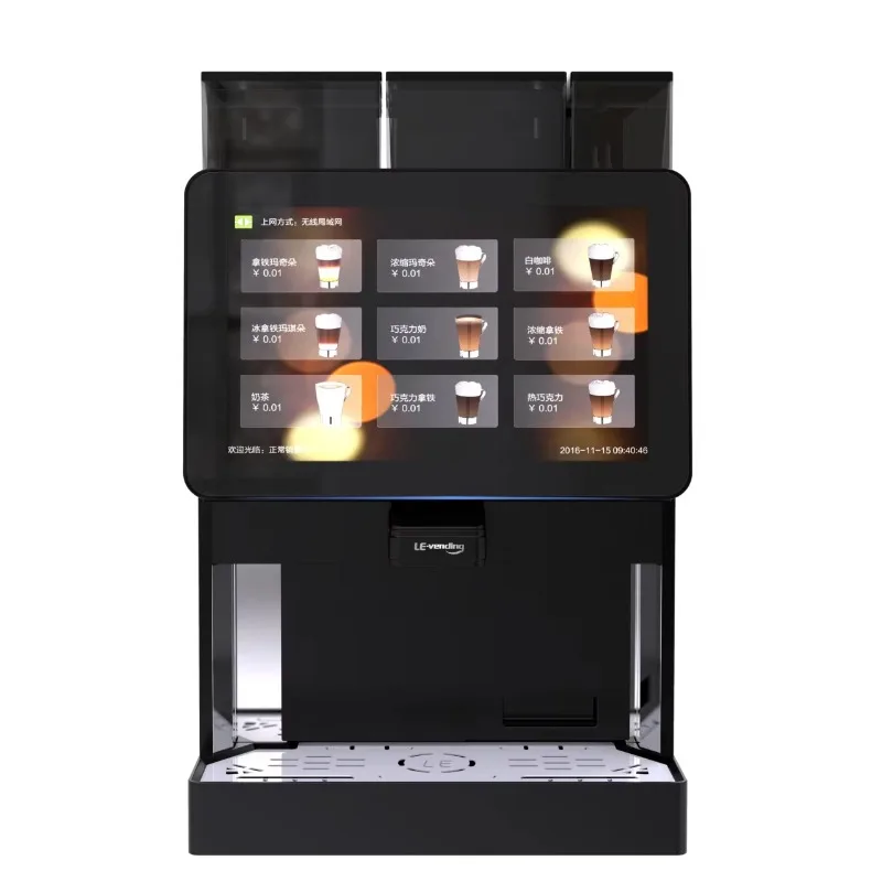 Commercial Automatic Coffee Maker Bean-to-Cup Stainless Steel Boiler 9 Bar Precise Temperature Control Reusable Filter