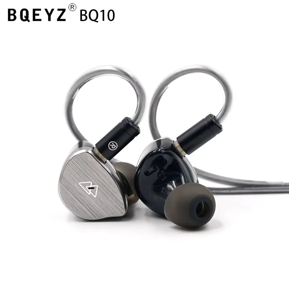 BQEYZ BQ10 HiFi in-Ear Earphone Pure Sound Atmosphere Neutral Tuning Sports Running Gaming IEMs with 2Pin Detachable Monitors