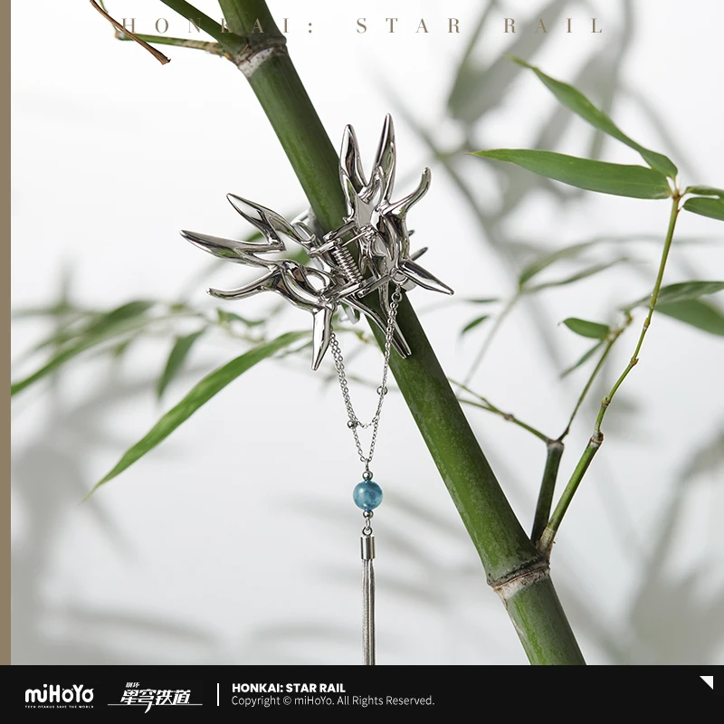 MiHoYo Honkai Star Rail Feixiao – éventail pliant officiel, collier à griffes de cheveux en métal, accessoires de Costume de Cosplay, cadeau pour Fan