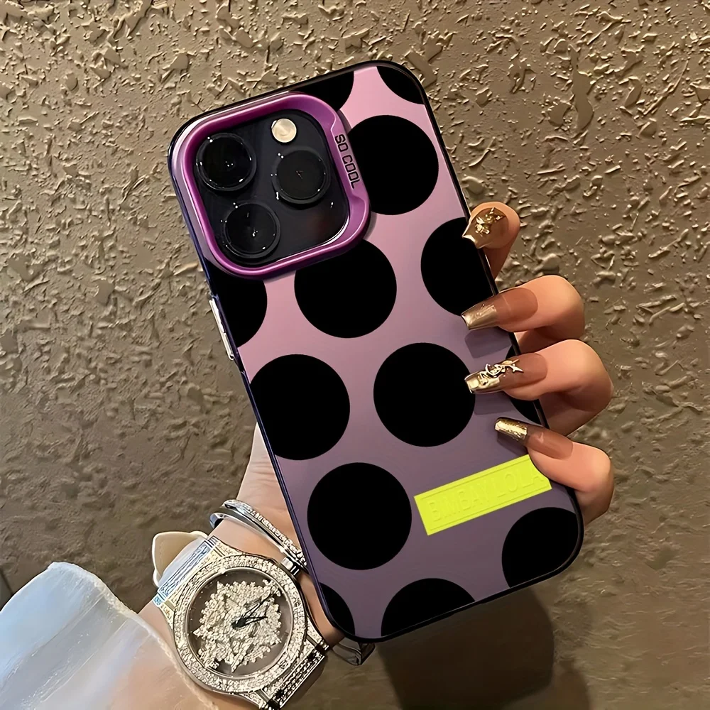Funda de teléfono con patrón creativo de lunares a la moda adecuada para iPhone17 16 15 14 13 12 11Pro Max, X, XR, XS cubierta trasera anticaída