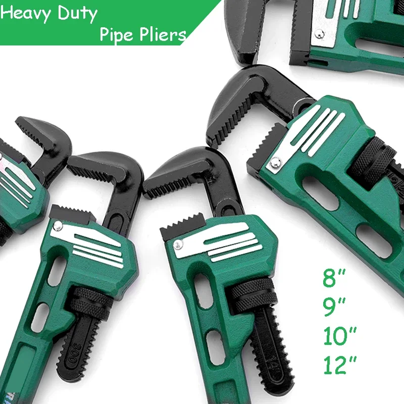 

Heavy Duty Pipe Pliers Complete Universal Quick Hose Pliers Wrench Home Plumbing Multifunctional 8/9/10/12 inch Pipe Nose Pliers