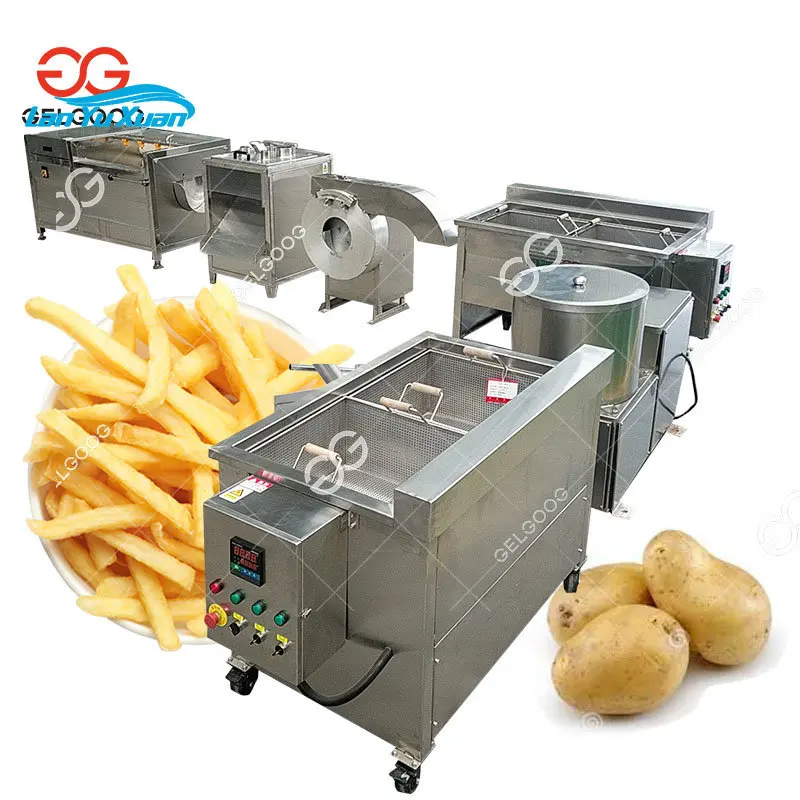 Semi Automatic Small Scale Frozen Potato Flakes Chips Processing Plant Making Machines French Fries Production Line For Sale