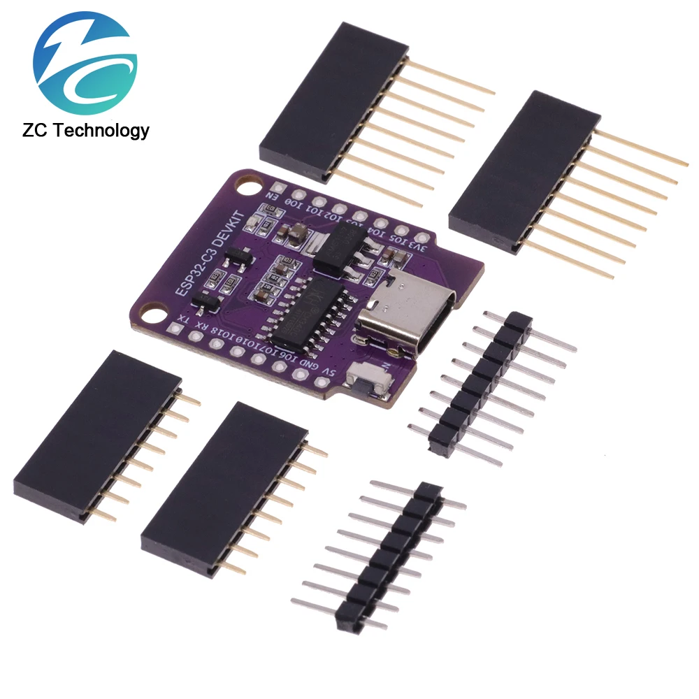 MINI ESP32-C3 Wifi Bluetooth BLE5.0 Development Board with ESP32-C3-MINI-1 Module ESP32-C3 4MB FLASH for Arduino Compatible