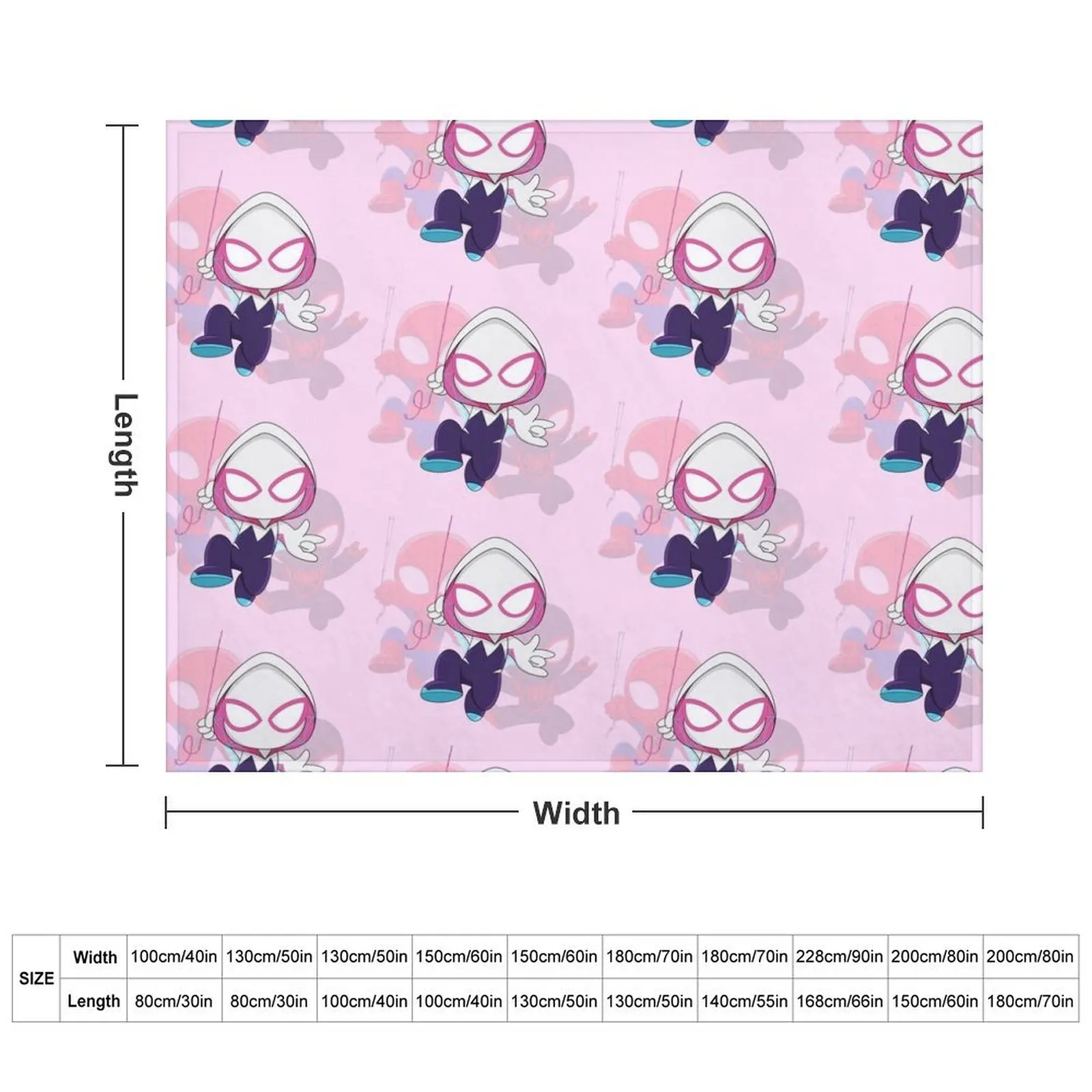 Cartoon spider ghost, cute baby spidey girl, grl pwr, cartoon ghost Throw Blanket manga blankets ands Blankets