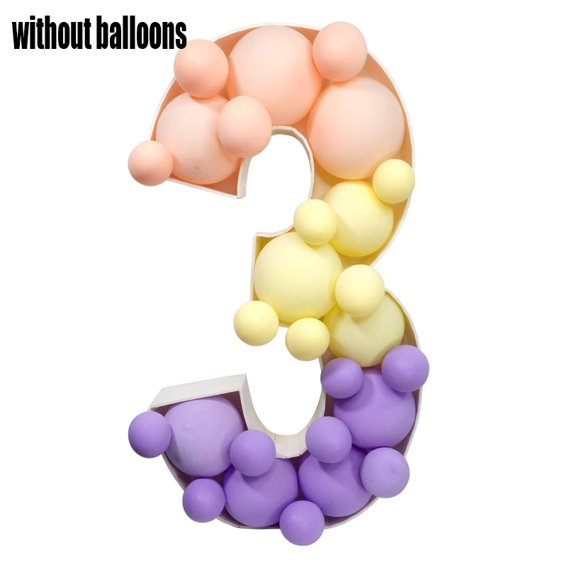 93 cm riesige Figur Ballonfüllbox 1. Geburtstag Ballon Nummer 18 20 30 40 50 Ballonrahmen Jubiläumsdekoration Babyparty – Detail 12