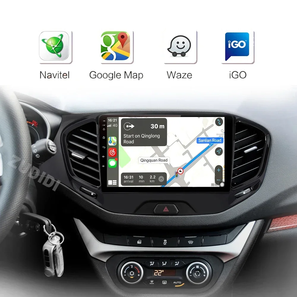 Android 13 Car Radio for LADA Vesta Cross Sport 2015 - 2019 Multimedia Player 2 Din Carplay Stereo GPS MAP DVD Head Unit