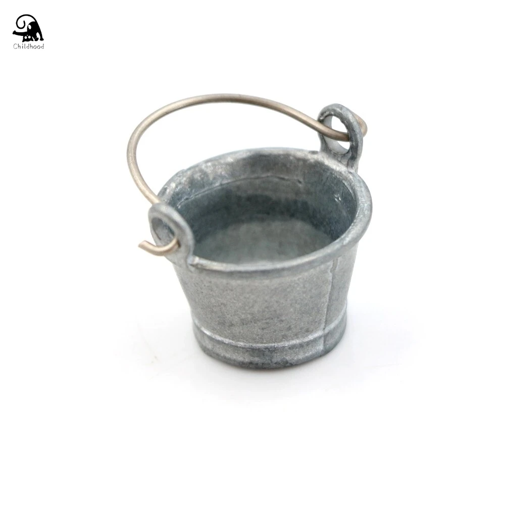 1:12 Fairy Water Bucket Home Kitchen Pretnd Play Game Dollhouse Miniature Bucket Classic Pretend Play Furniture Toys Gifts