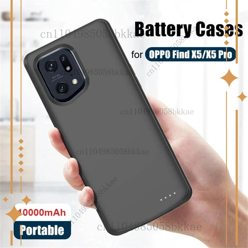 10000mAh Battery Charger Cases for OPPO Find X5 Pro Extrenal Battery Power Bank Charging Cover for OPPO Find X5 Power Bank Case