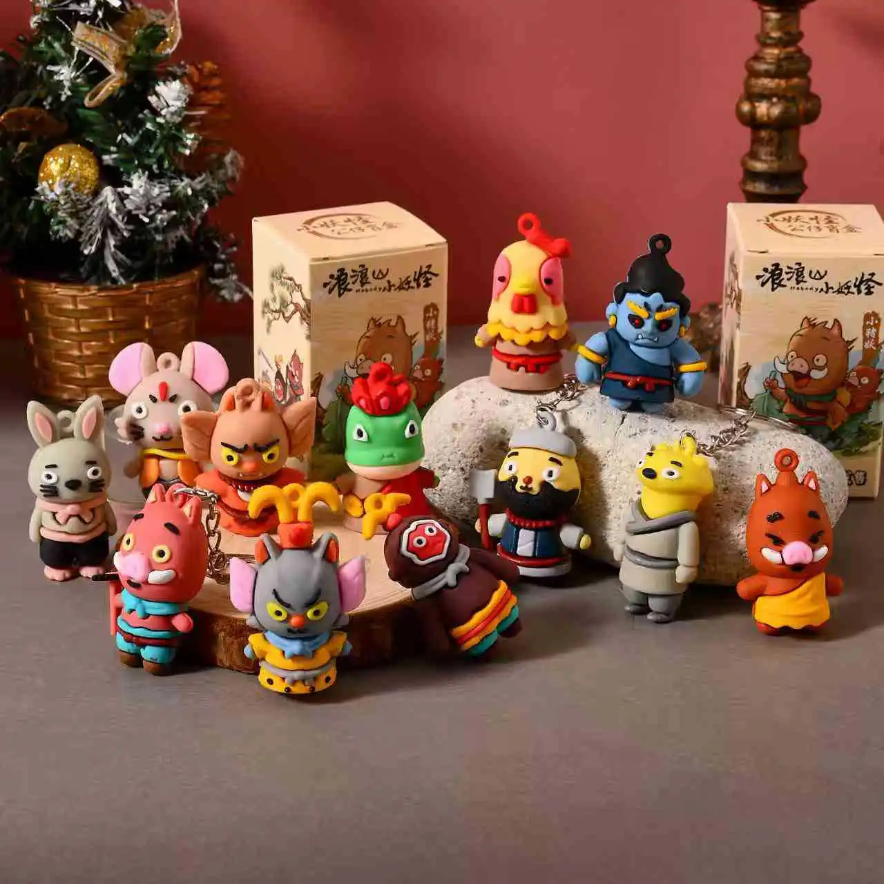 

24pcs Little Monster Blind Box Little Pig Monster Handmade Desktop Jewelry Keychain Fashion Toy Accessories Surprise Box Gift