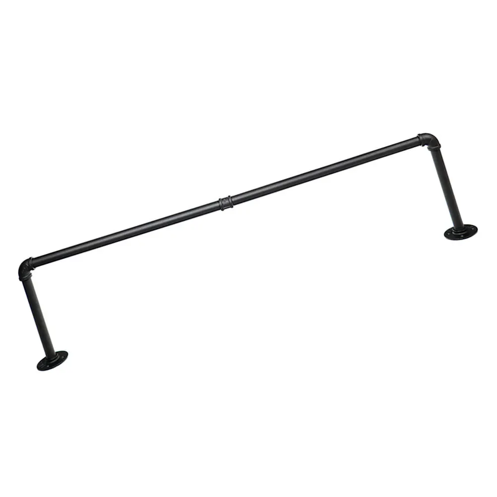 

1Pcs Wall-Mounted Metal Industrial Style Clothes Rack Easy Install Water Pipe Clothing Hanger for Home Organization
