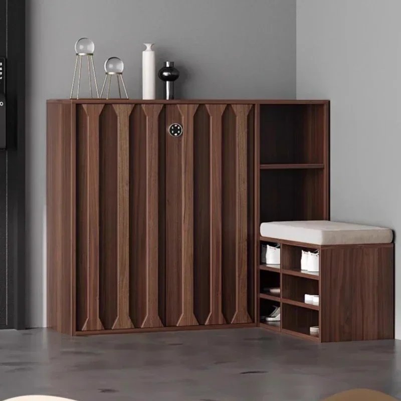 Organizer Shoe bietet einen nordisch modernen Schuhschrank mit Schuhbank für das Wohnzimmer, Schuhregal, Schrank für Zuhause und Organisation.