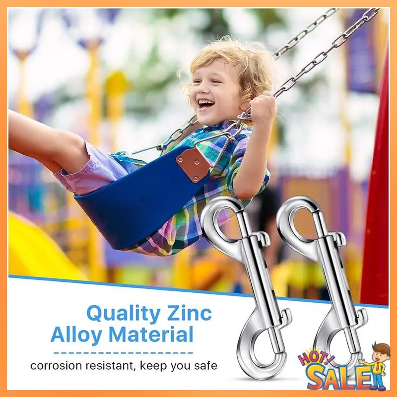 

AB68 30 Pieces Double Ended Bolt Snaps Hooks, 2.7 Inch Heavy Zinc Alloy Trigger Clips Metal Chain Clips Key Holder Easy To Repla