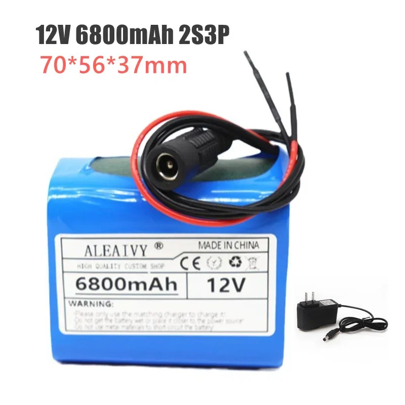 

Akumulator 12 V 6800 mAh 3S2P 18650 z BMS, odpowiedni do głośników, monitora LED, ładowarki 12,6 V