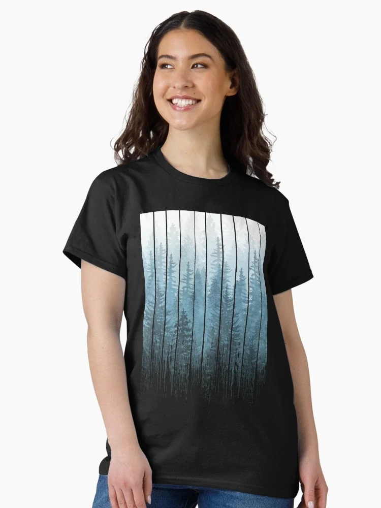 

Mist Forest Graphic Printing Summer Luxury Brand Cotton Men's and Women's T-Shirts Short Sleeves Street Fashion Trend Clothing