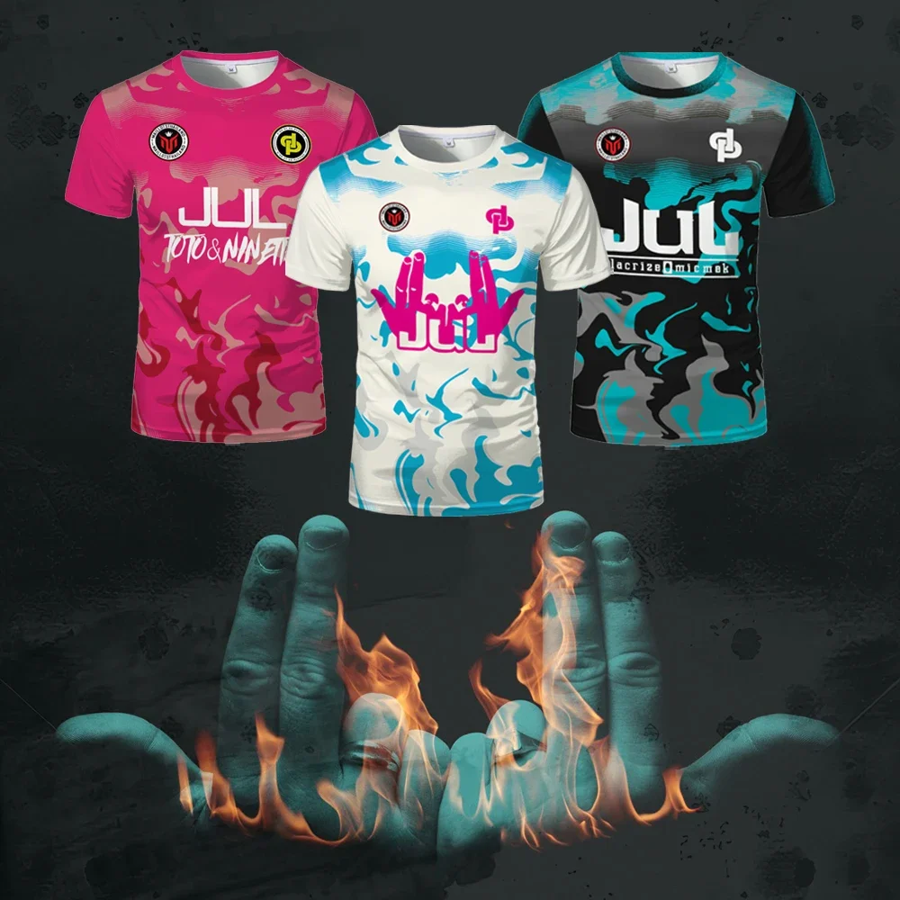 Summer vest JUL3D print Sport Quick-dry Breatha men T-shirt outdoor street Leisure team club training Parent-child Short Sleeve